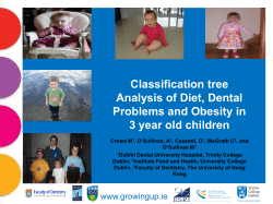F_2 Classification tree analysis of diet, dental problems and obesity