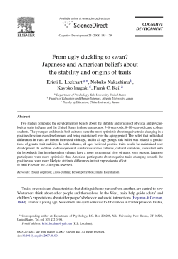 From ugly duckling to swan? Japanese and American beliefs about