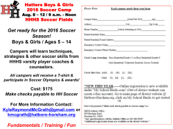 Get ready for the 2016 Soccer Season!
