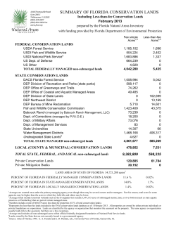 summary of florida conservation lands