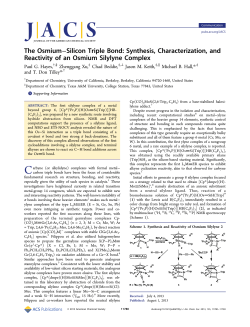 The Osmium–Silicon Triple Bond