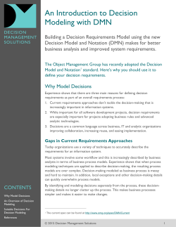 Decision Modeling with DMN