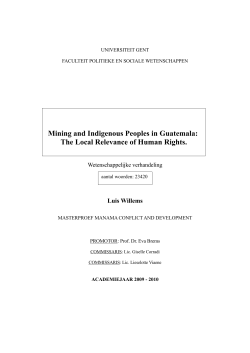 Mining and indigenous communities in Guatemala: the local