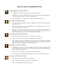 Just For Fun: Presidential Trivia