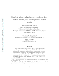 Simplest miniversal deformations of matrices, matrix pencils, and