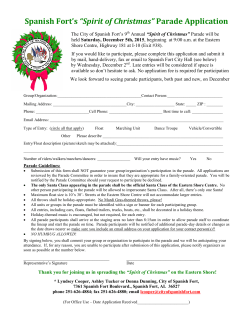 Spanish Fort`s &ldquo;Spirit of Christmas&rdquo; Parade Application