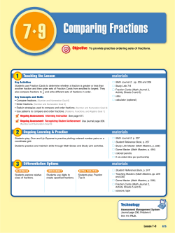 Lesson 7.9 Comparing Fractions