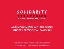 accomplishments with the bernie sanders` presidential campaign