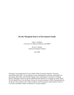 On the Marginal Source of Investment Funds