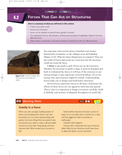 Forces That Can Act on Structures