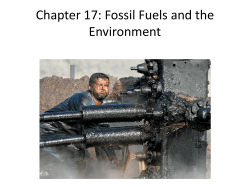 Chapter 18: Fossil Fuels and the Environment