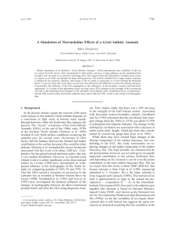 A Simulation of Thermohaline Effects of a Great