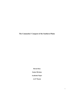The Comanches` Conquest of the Southern Plains