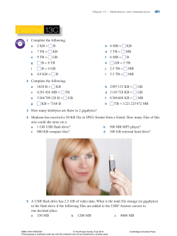 Exercise 13C - MISS HAMILL`S GENERAL MATHEMATICS SITE