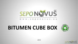 Bitumen cube box