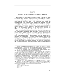 the sec is not an independent agency
