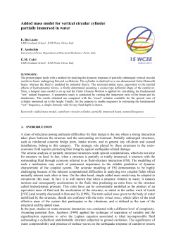 Added mass model for vertical circular cylinder partially immersed in