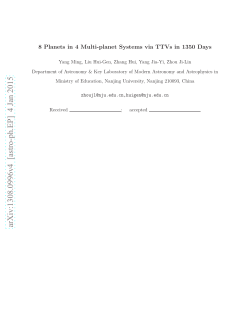 Eight Planets in Four Multi-planet Systems via Transit Timing