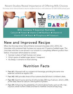Chocolate Milk in Child Nutrition 2015-16