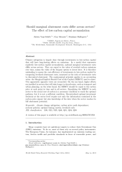 Should marginal abatement costs differ across sectors? The effect of