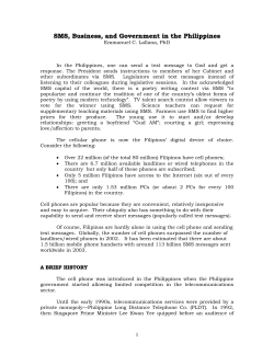 SMS, Business, and Government in the Philippines