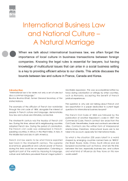 International Business Law and National Culture y A