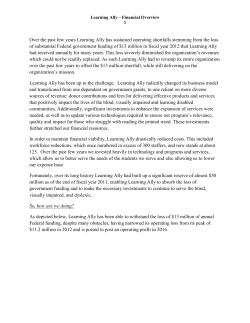 Over the past few years Learning Ally has sustained operating