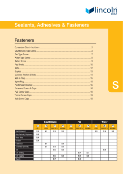 Fasteners - Lincoln Sentry