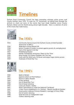 Timelines - Durham Community Action