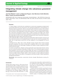 Integrating climate change into calcareous grassland management