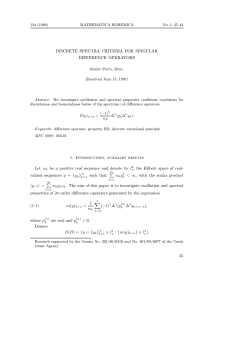 DISCRETE SPECTRA CRITERIA FOR SINGULAR DIFFERENCE