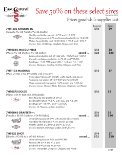 50% Off (December 2016) - East Central Select Sires