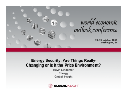 Energy Security: Are Things Really Changing or Is It the Price