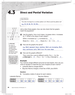Direct and Partial Variation