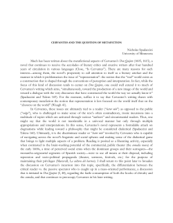 Metafiction and History in Cervante`s DON QUIJOTE