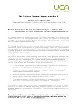 Flyer - THE SCULPTURE QUESTION