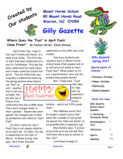 Gilly Gazette - Warren Township Schools