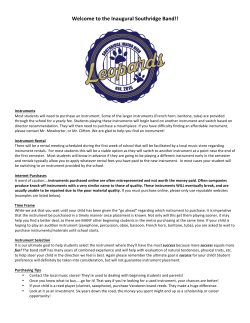 Instrument Info - the Southmoore Bands