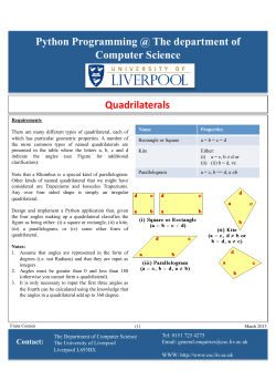 Python Programming @ The department of Computer Science