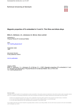 Magnetic properties of Fe embedded in V and Cr: Thin films and
