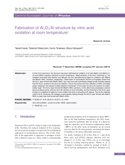 Fabrication of Al2O3/Al structure by nitric acid oxidation at room