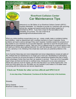 Car Maintenance Tips - Riverfront Collision Center