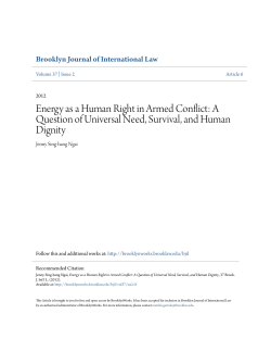 Energy as a Human Right in Armed Conflict: A Question of Universal