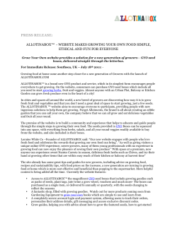 press release: allotinabox&trade; - website makes growing your own food
