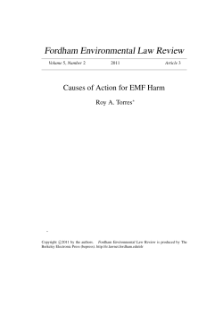 Causes of Action for EMF Harm