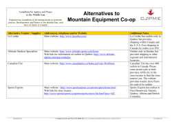 CJPME Tour Action List