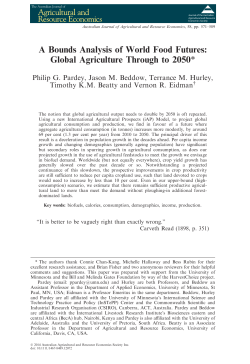 A Bounds Analysis of World Food Futures: Global Agriculture