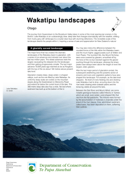 Wakatipu landscapes - Department of Conservation