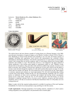 The earliest known and most famous example of writing about art in