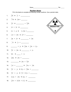 Nuclear decay - Science Geek